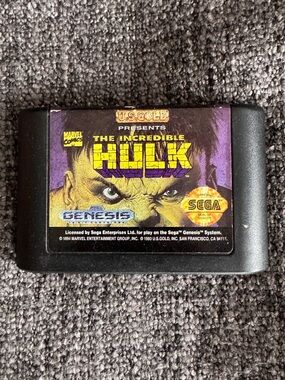 Sega Genesis The Incredible Hulk Game Cartridge
